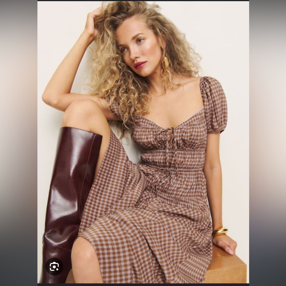 Reformation Rhett Gingham dress
